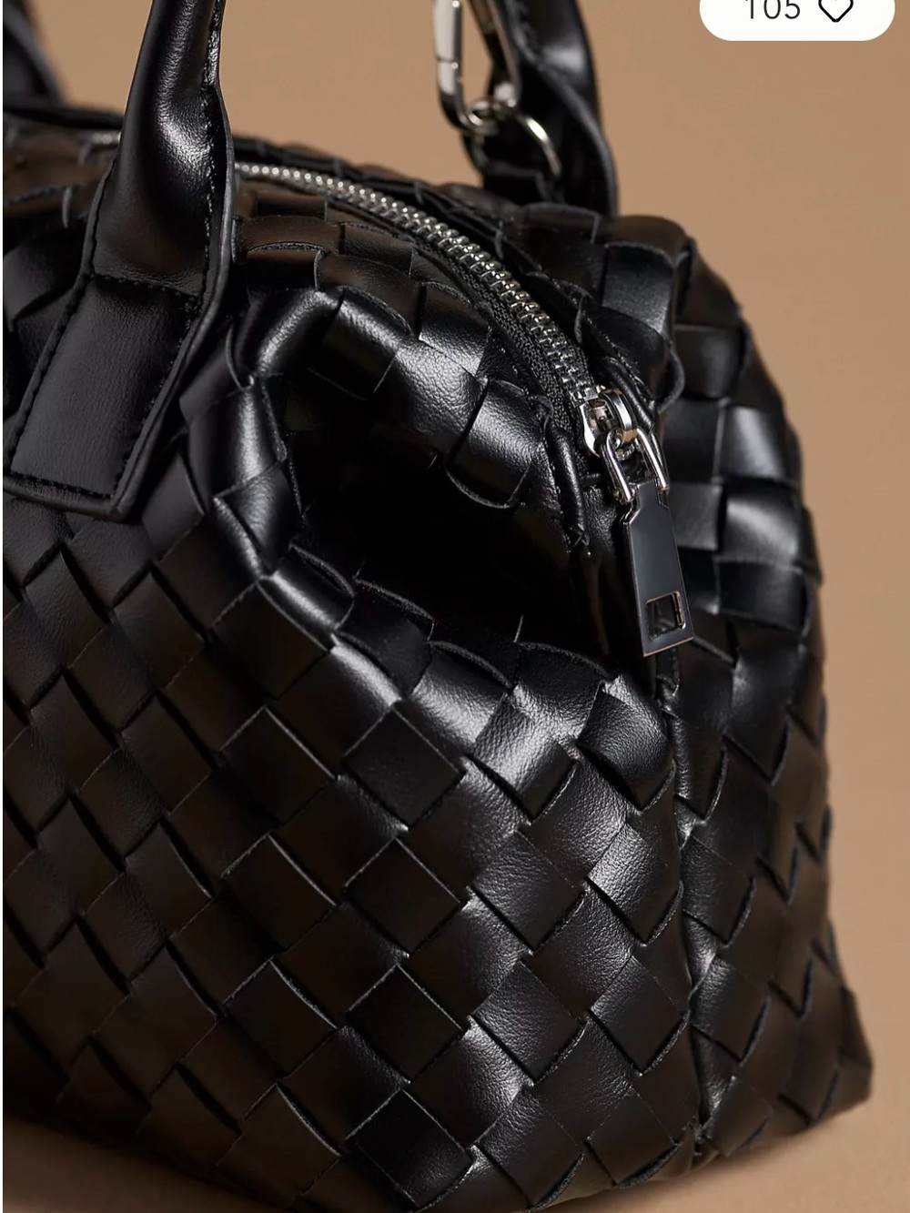 NWOT- Anthropologie Woven Bowler Bag - Picture 5 of 9